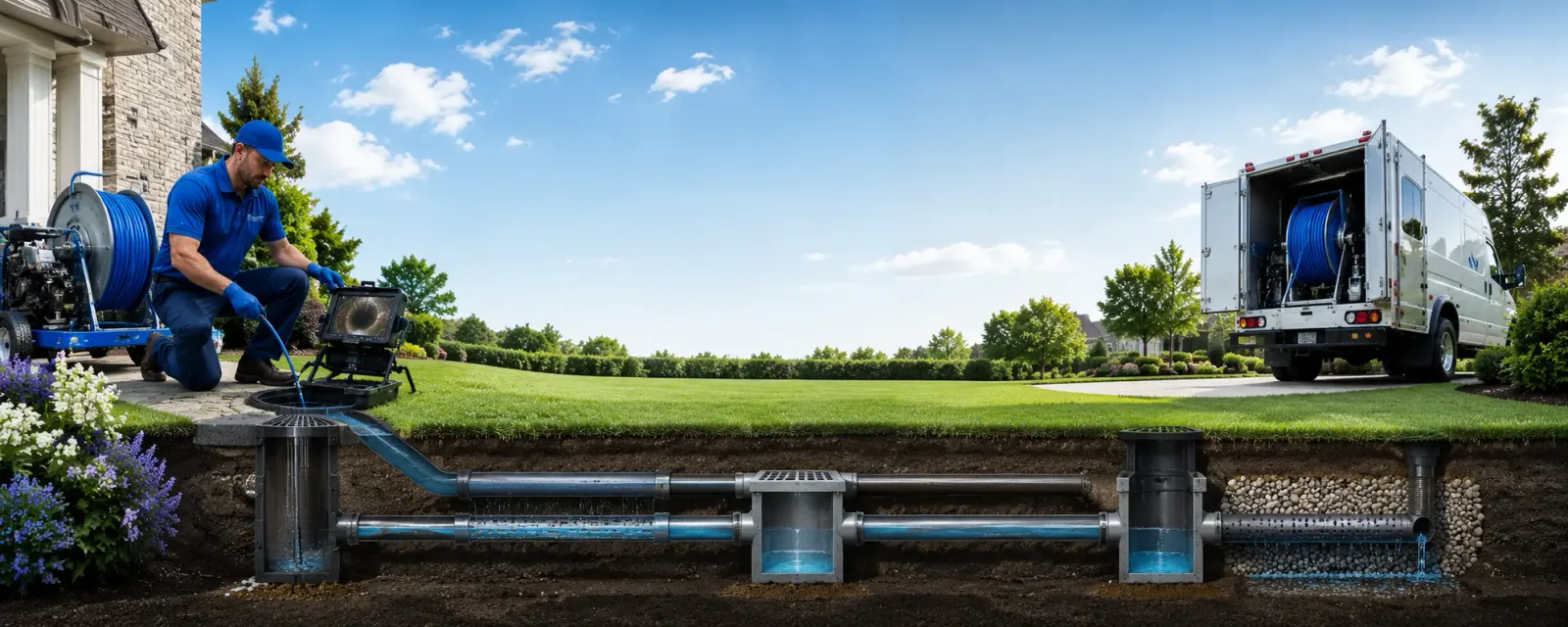 Outdoor drain cleaning information for Lone Wolf, OK